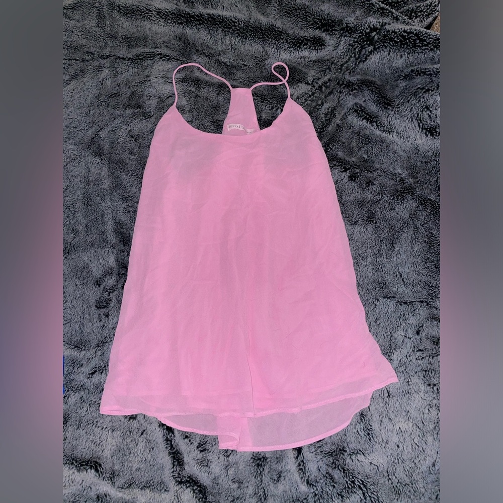 Pink flowy tank top